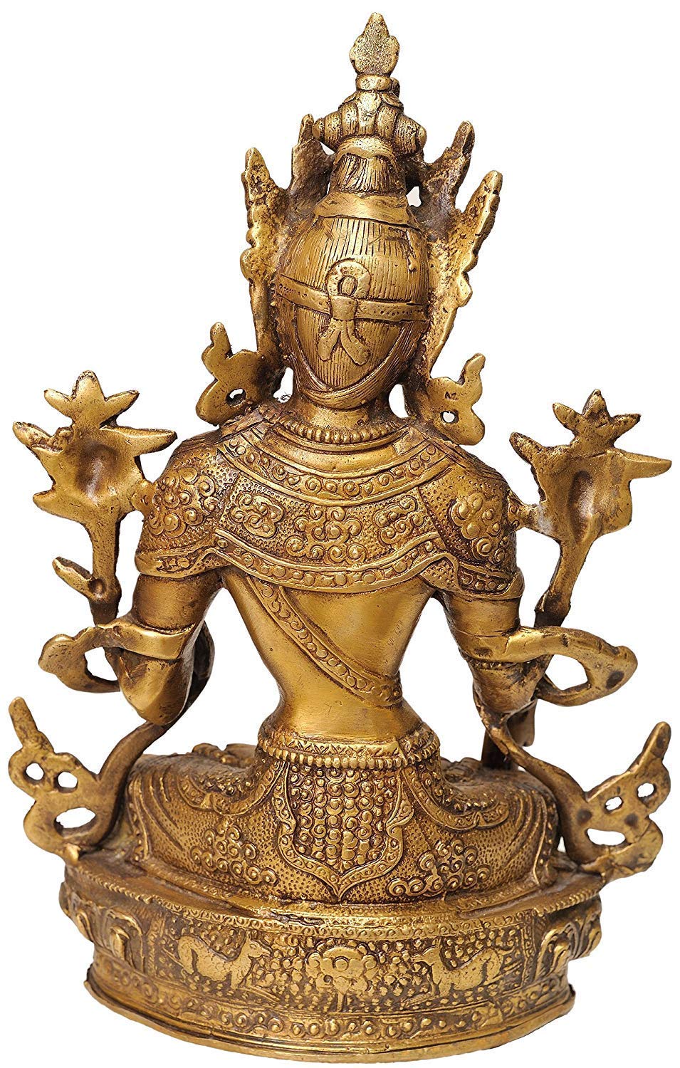 Brass India Tibetan Buddhist Goddess White Tara Height 12 Inches Aona 8033