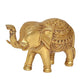 Brass Elephant Figurine - Decorative Statue for Home Decor, Feng Shui, and Good Luck (Height 5 Inch)