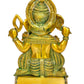 Brass Lord Ganesha Ganpati Idol Vinayak Religious Statue Brass Murti Multicolor (Height 18Inch)