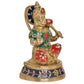 Brass Hanuman JI Sitting Statue Idol Sculpture Statue for Home Decor Pooja Mandir (Height: 7 Inch)