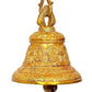 Ganesha Solid Bell with Deep Sound Antique Style Home Decor for Wall Door Mandir Temple Brass (Height: 37 Inch)