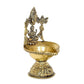 Fine Bronze Tirupatibalaji and Goddess Lakshmi Diya Oil Lamp for Diwali Pooja Gift Decoration Showpiece (Height 5.5 Inch)