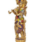 Brass Lord Krishna Idol Statue Sculpture for Home Office Temple Gift Showpiece, (Height 14 Inch)