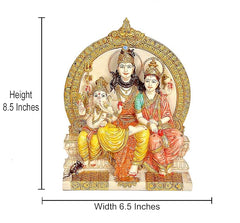 Shiva family idol resin, 8.5 in height, 6.5 in width