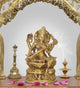 Brass Maa Saraswati Statue Handcrafted Hindu Goddess Saraswati Idol for Home Decor and Pooja (Height 8 Inch)