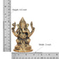 Brass Laxmi Ganesh Statue - Handcrafted Goddess Lakshmi and Lord Ganesha Idol for Home Decor and Pooja - Hindu Deities Figurine (Height 4.5 Inch)