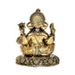 Brass Ganesha Brass Statue Idol for Home Decor Mandir | Height : 5 inch