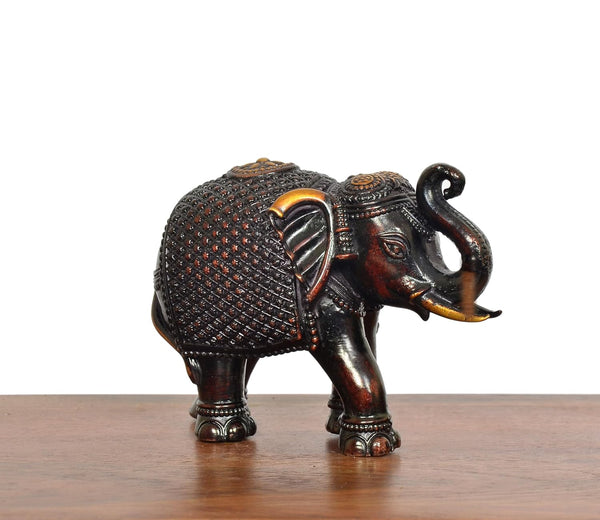 Superfine Brass Elephant Figurine Best gifts (Brown) Type 2 Entryway Setting