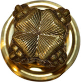 Brass Ashoka chakra medallion on the memento base with radial sunburst design