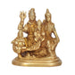 Brass Shiv Parivar Shiva Family Idol Family for Home Decor Mandir Pooja Showpiece Statue (Height 5 Inch)