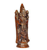 Tirupati Bala Ji idol statue three-quarter view, detailed face and arch with seated figure