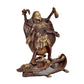 Brass Goddess Mahakali Kali MATA Idol Statues with Shivji, for Home Decor Pooja Mandir Temple (Height: 8.5 inch)