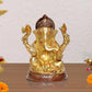 Brass Lord Ganesha Idol Ganesh Statue Decorative Sculpture for Home Decor Office Mandir Pooja Showpiece (Height 8 Inch)