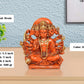 Resin Panchmukhi Hanuman Idol (Height 5.5 Inch) (Orange)