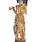 Brass Lord Krishna Idol Krishna Playing with Flutes Height 14 Inch