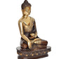 Brass Dhyan Mudra Buddha Statue - Handcrafted Spiritual Decor for Home and Office Decor - Meditating Buddha Idol (Height 9 Inch)