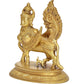 Brass Kamadhenu Cow with Wings | for Pooja Home Decor Mandir | (Height 6.5 Inch)