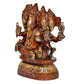 Brass Panchmukhi Ganesha Ganesh Idol Staue Murti for Home Decor Ofice,Temple, Mandir Pooja (Height : 8 Inch)