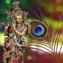 Resin Krishna Statue Large Sized Slim with Flute for Home Decor | Height : 14 Inches (ARBN1)