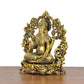 Bronze Lakshmi Laxmi Statue Idol Murti for Home Temple Office Mandir, (Height: 4 Inch)