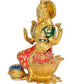 Brass Goddess Saraswati Sitting Devi of Study Maa Saraswati (Height: 7 Inch)