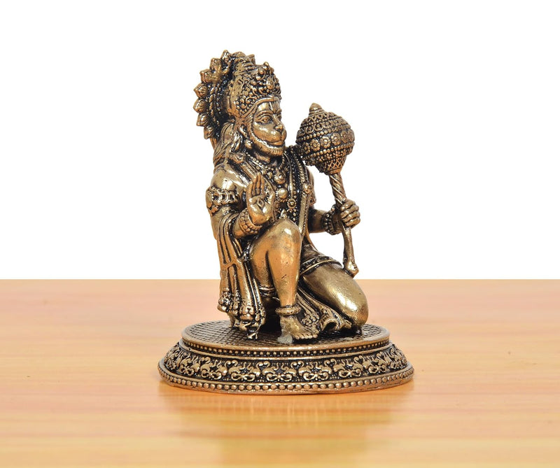 Bronze Hanuman JI Sitting Sculpture (Height 2.5 Inch)