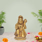 Brass Hanuman JI Sitting Statue Idol Sculpture Statue for Home Decor Pooja Mandir Height: 6 Inch