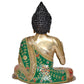 Brass Buddha Statue - Handcrafted Spiritual Decor for Home and Office - Meditating Buddha Idol (Height 17 Inch)