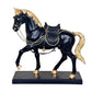 Black Horse Idol Polyresin Statue Showpiece for Home Decor and Gifting (Height:19") (Pack of 1)