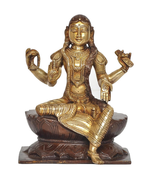 Brass Bala Tambika Sundari Statue - Divine Goddess Idol for Home Temple and Spiritual Decor (Height 9 Inch) Entryway Setting