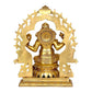 Brass Lakshmi Ganesha Statue with Frame On Lotus Base Idol for Home Decor | Height : 16 Inches (Pair of Lakshmi Ganesh Statue, 2)