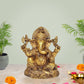 Brass Ganesha Ganpati Statue Idol Murti for Home Decor Mandir Pooja (Height : 6 inch)