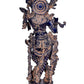 Brass Lord Krishna Idol Figurine (Height: 14 inches) Blue
