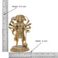 Brass Standing Panchamukhi Hanuman Idol (Height 6.5 Inch)