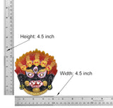 Metal Nazar Battu wall hanging size diagram, height 4.5 inch and width 4.5 inch