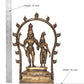 Brass Standing Lord Shiva with Parvati for Home Decor Mandir Pooja Showpiece (Height 14 Inch)