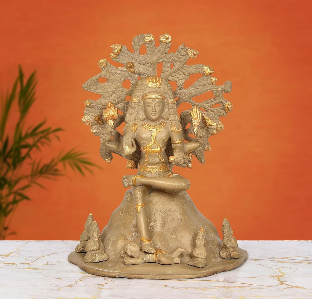 Brass Dakshinamurti Shiva Statue (Height 12 Inch)