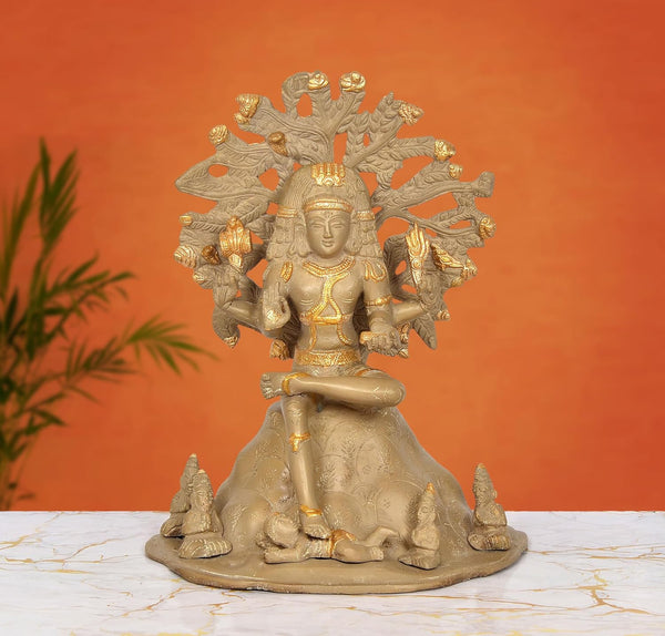 Brass Dakshinamurti Shiva Statue (Height 12 Inch)