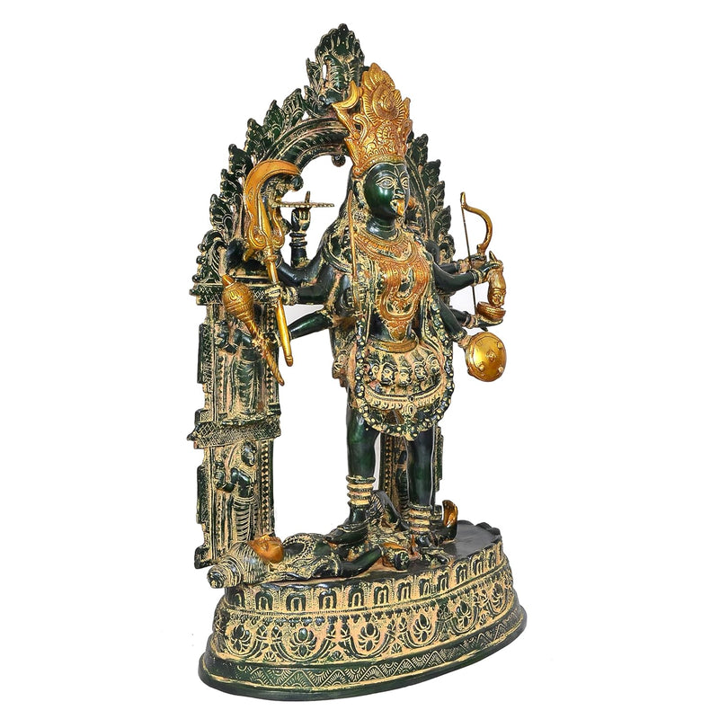 Brass Goddess Mahakali MATA Idol (Height: 28 inch)
