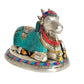 Brass Nandi Cow Idol Statue Shiv Temple Showpiece Multicolour Height 7 Inches