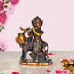 Brass Lord Krishna with Cow Idol Figurine Sculpture Playing Flute Statue Decorative Showpiece, (Height 5.5 Inch)