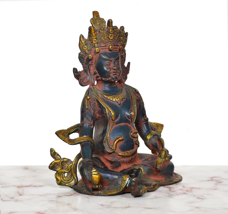 Brass Kuber Bhagwan Murti | God of Wealth | (Height 10 Inch)