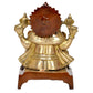 Brass Lord Ganesha Idol Ganesh Statue Decorative Sculpture for Home Office Mandir Pooja Showpiece (Height 7.5 Inch)