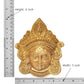 Brass Maa Durga Face Mask Idol Wall Hanging Good Luck for Temple Home Door Mandir and Office Dust Brown (Height 6 Inch)