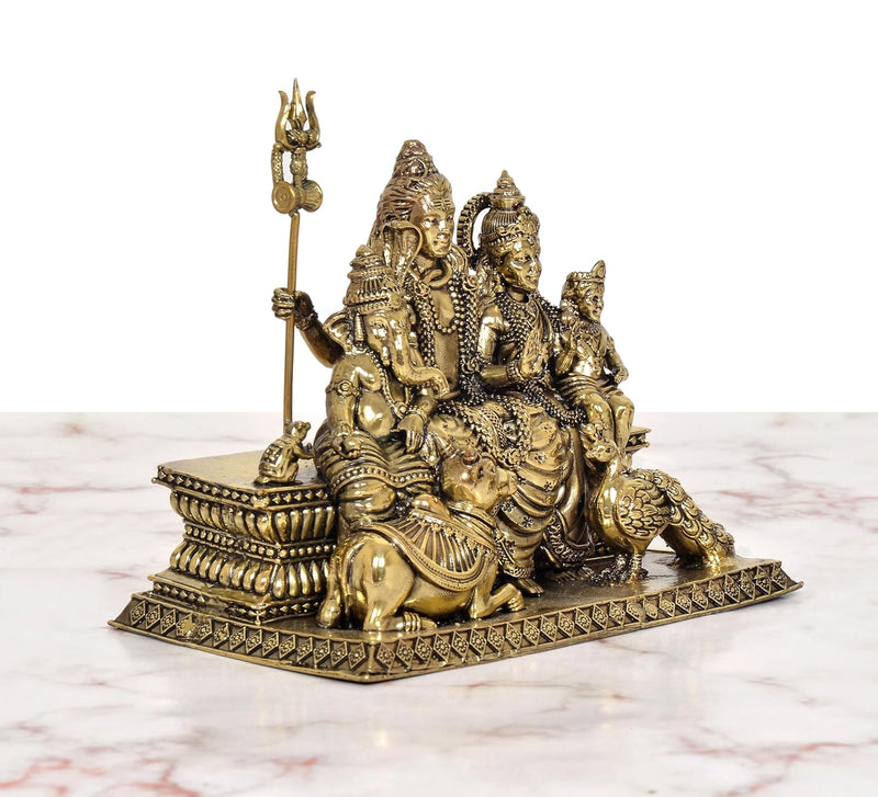 Bronze Shiv Parivar Murti (Height : 6.5 Inch)