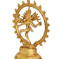 Brass Nataraj Statue - Exquisite Lord Shiva Dancing Sculpture, Perfect for Home Temple, Spiritual Decor, and Religious Gifts (Height: 9.5 inch)