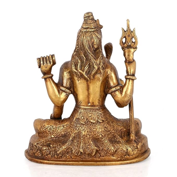 Brass Shiva Shiv Idol Murti Figurine, Height : 8.5 Inches Home Decor Craft Detail