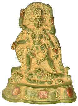 Brass Goddess Kali MATA Idol Statue Murti, Height 7 inch Home Decor