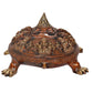 Brass Ashtalakshmi Shree Yantra on Tortoise Figurine Kachua Unique Home Decor Vastu Accent (Height: 6.5 inch)