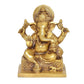 Brass Lord Ganesha Idol Statue Decorative Sculpture for Home Office Mandir Pooja Showpiece (Height 7 Inch)